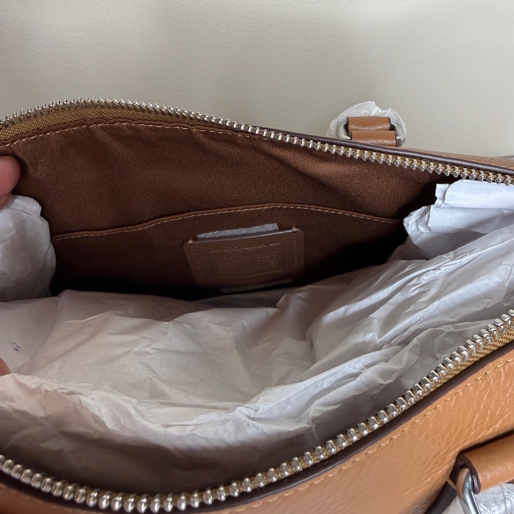 Coach Georgia Satchel Bag in Light Saddle/Silver NWT - Picture 8 of 10